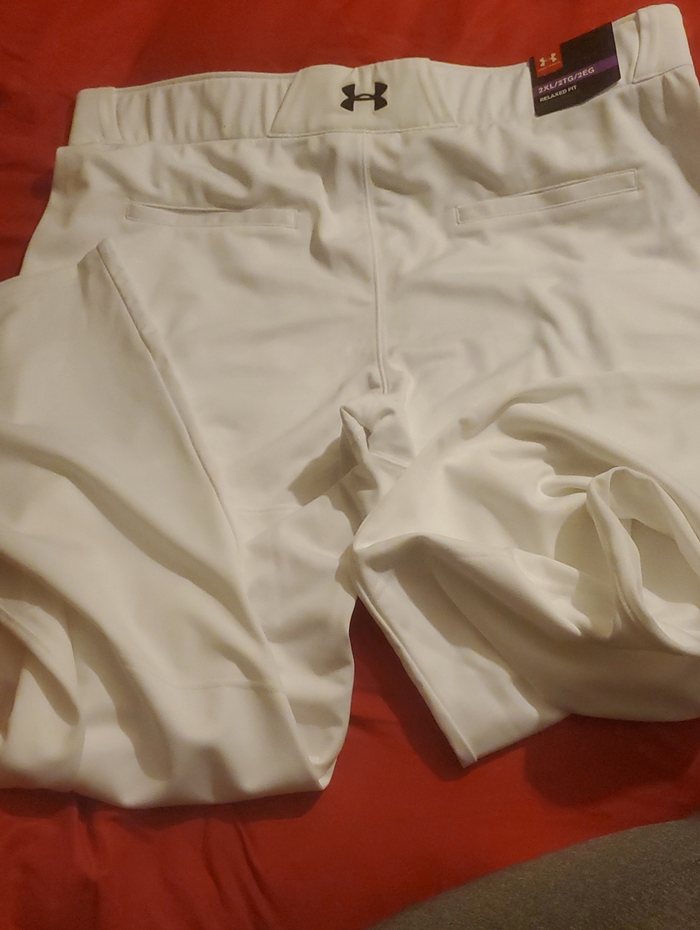 Under Armour White Performance Baseball Pants Size 2XL Relaxed Fit NWT